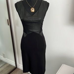 Karen Millen Pleather Panelled Dress